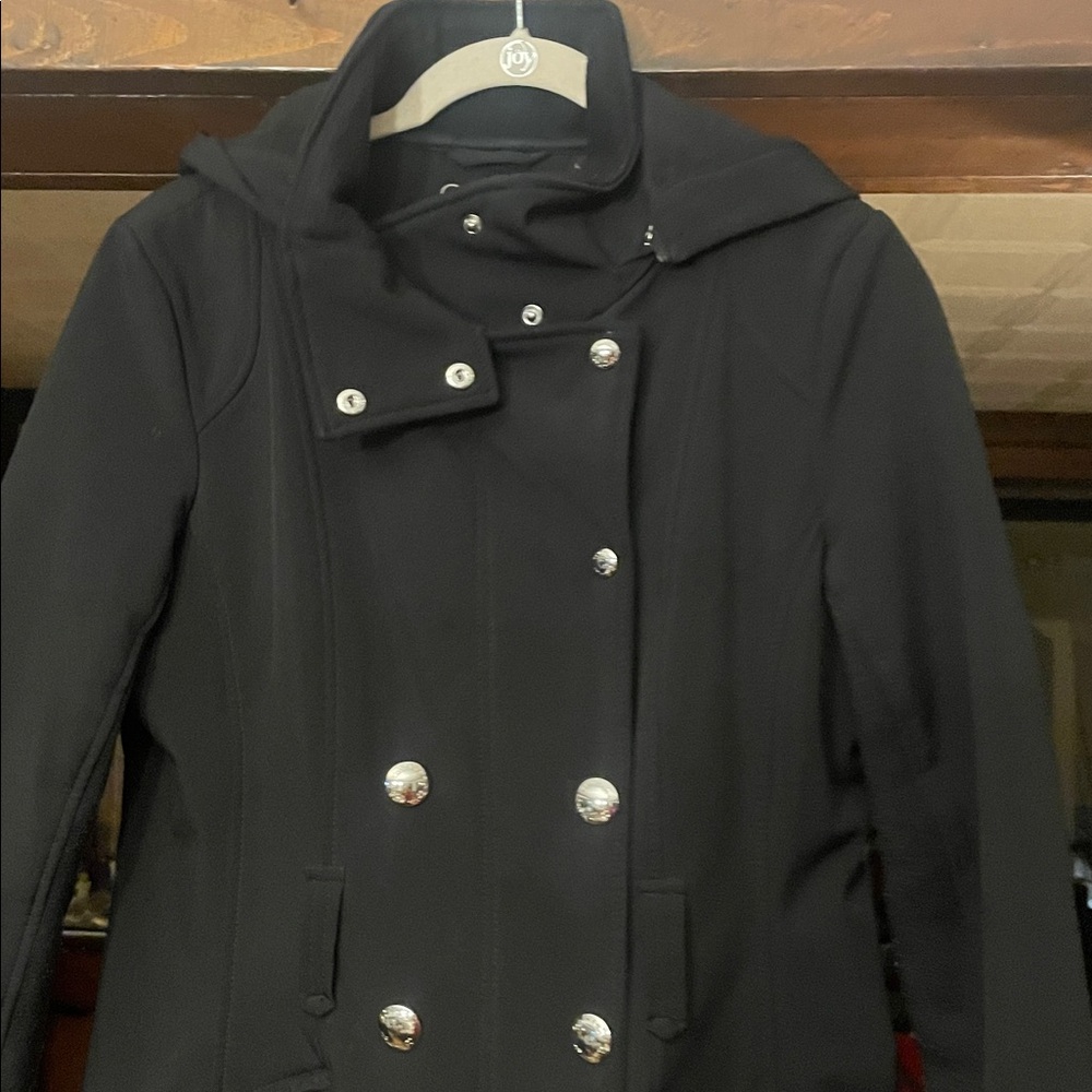 Calvin Klein Black Double-Breasted water resistant Coat - Picture 3 of 14
